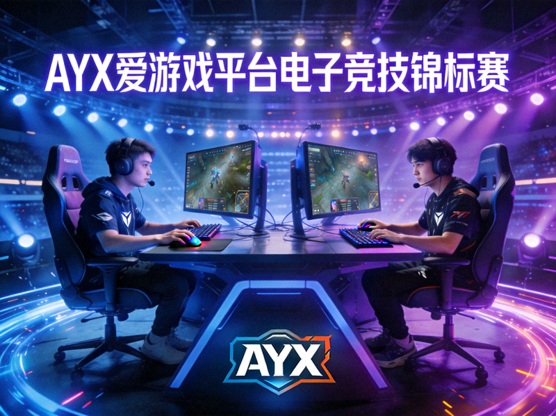 AYX爱游戏平台电子竞技锦标赛主视觉图 - 选手激烈对决场景