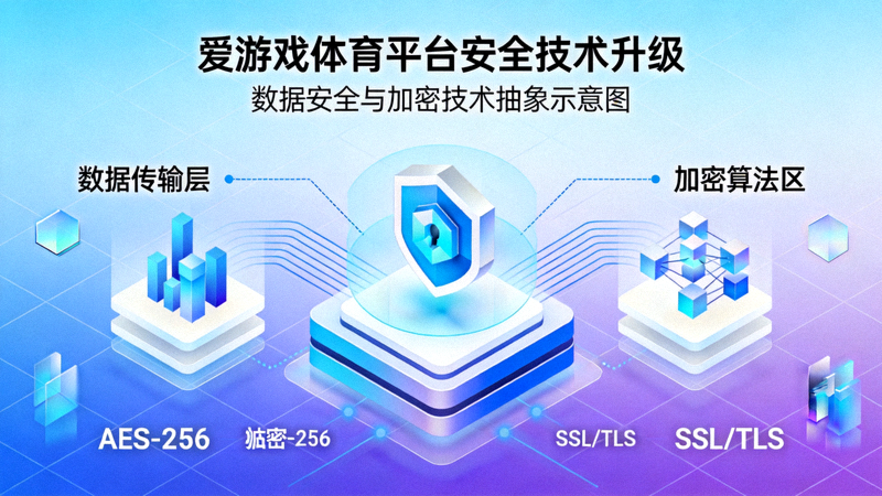 爱游戏体育平台安全技术升级 - 数据安全与加密技术抽象示意图
