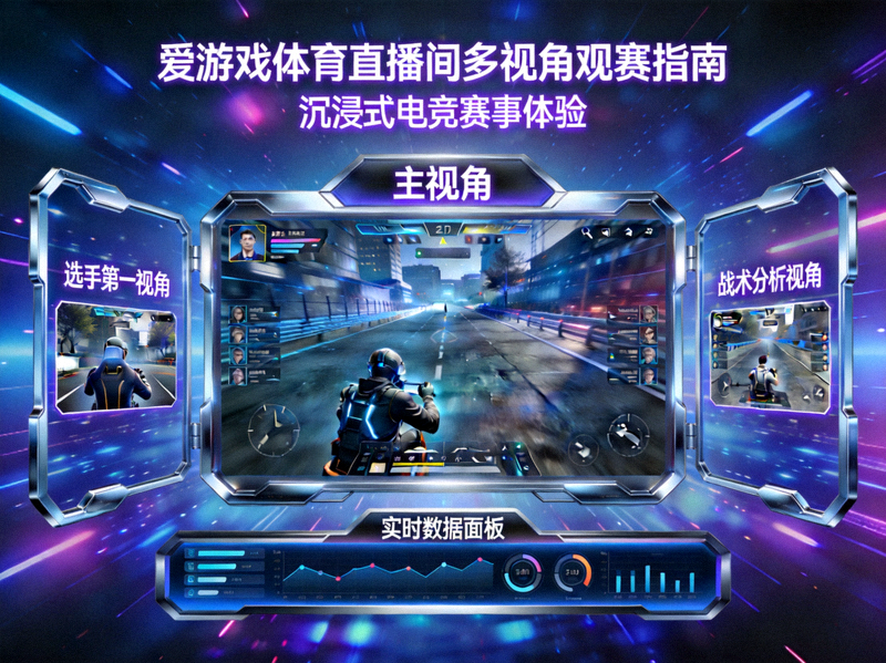 爱游戏体育直播间多视角观赛指南主题图 - 电竞赛事直播大屏画面