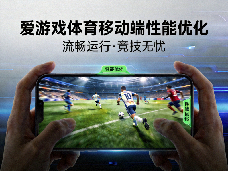 爱游戏体育移动端性能优化主题图 - 手持设备运行体育竞技游戏画面