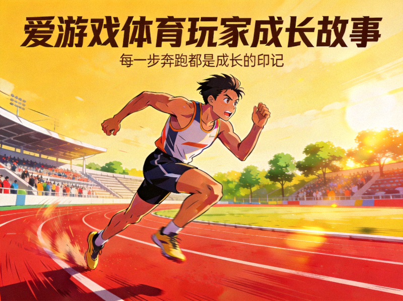 爱游戏体育玩家成长故事主题图 - 运动员在跑道上奋力前行